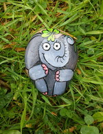 Malování na kameny - elephant (elephant.jpg)
