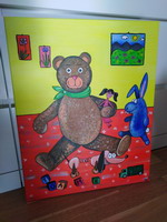 Obrazy na plátně - Medvídek a hračky (hracky.jpg)